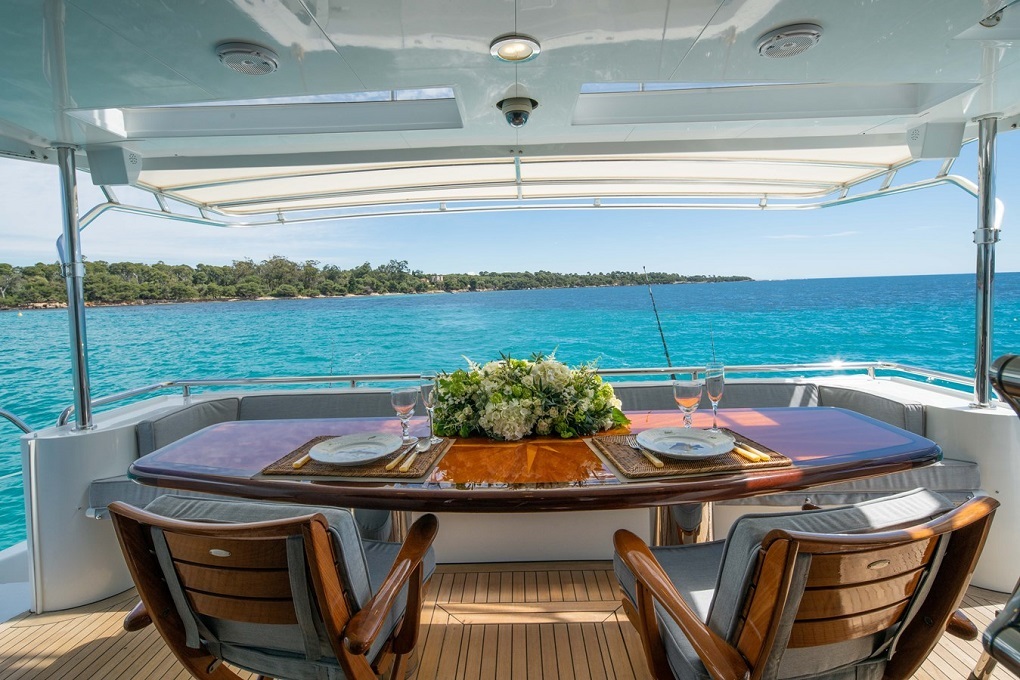 Stern dining area